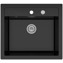 Zlewozmywak granitowy Kernau KGS I 60 1B Retro Deep Black