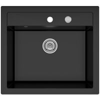 Zlewozmywak granitowy Kernau KGS I 60 1B Retro Deep Black