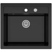 Zlewozmywak granitowy Kernau KGS I 60 1B Retro Deep Black