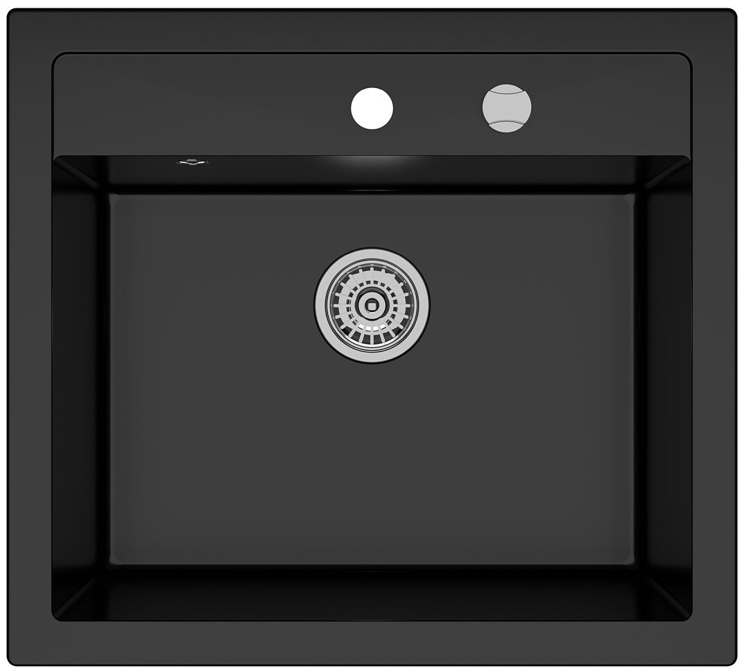 Zlewozmywak granitowy Kernau KGS I 60 1B Retro Deep Black