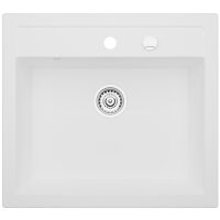 Zlewozmywak granitowy Kernau KGS I 60 1B Retro Pure White