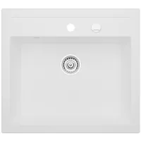 Zlewozmywak granitowy Kernau KGS I 60 1B Retro Pure White