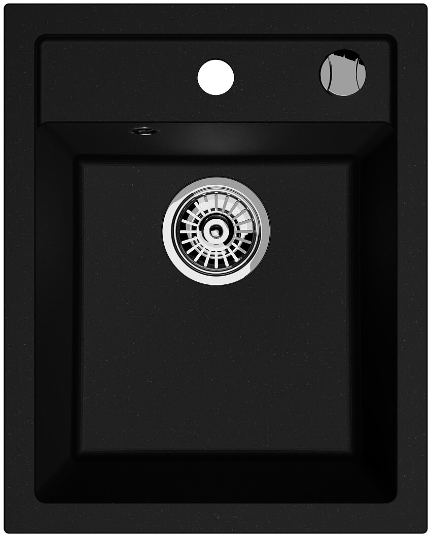 Zlewozmywak granitowy Kernau KGS G 40 1B Black Metallic