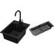 Zestaw Kernau Zlewozmywak KGS L 40 1B Deep Black + Bateria KWT 47 Deep Black + Koszyk ociekowy KPB 01 Matt Black