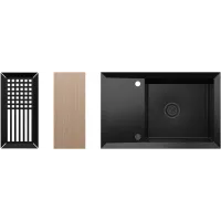 Zlewozmywak granitowy Kernau KGS Y 6078 1B1D Deep Black