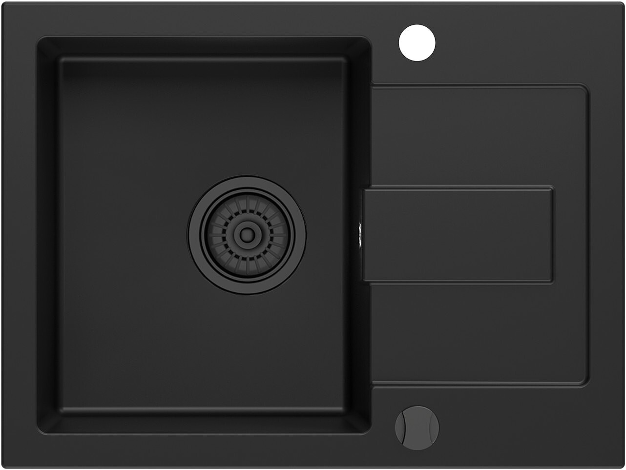 Zlewozmywak granitowy Kernau KGS K 4560 1B1D Deep Black