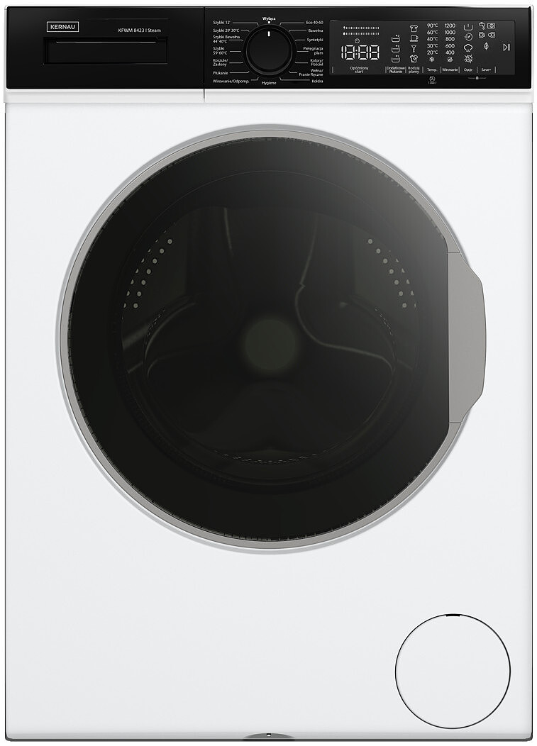 Pralka Kernau KFWM 8423 I Steam 8kg 1200obr. Eco-Logic Funkcja Pary Slim