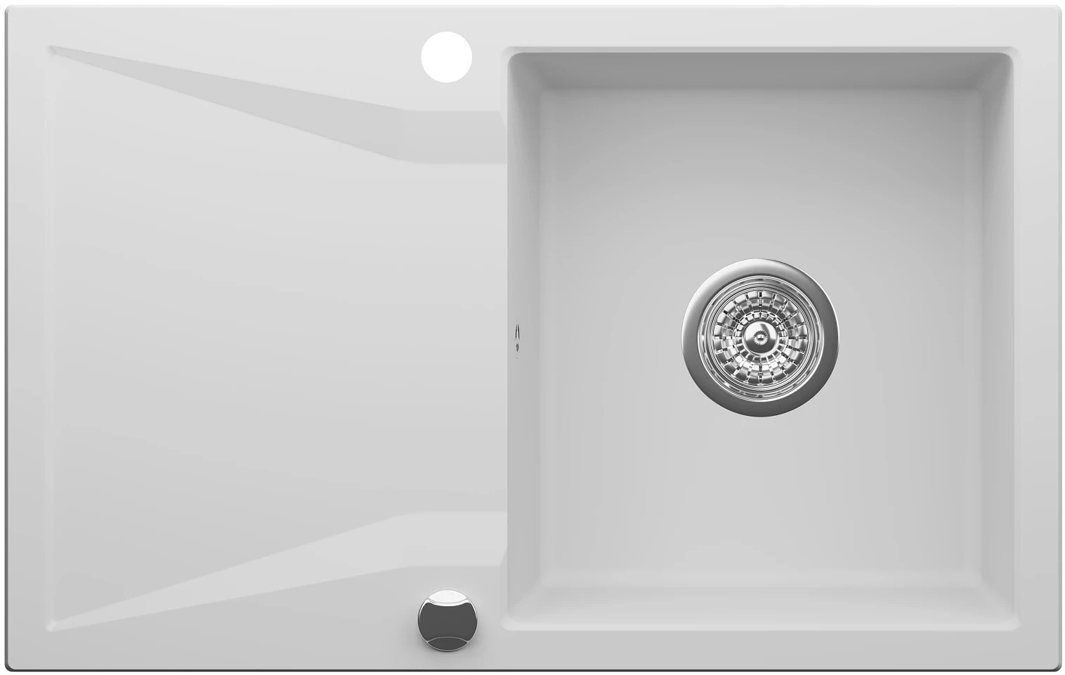 Zlewozmywak granitowy Kernau KGS J 5079 1B1D Pure White