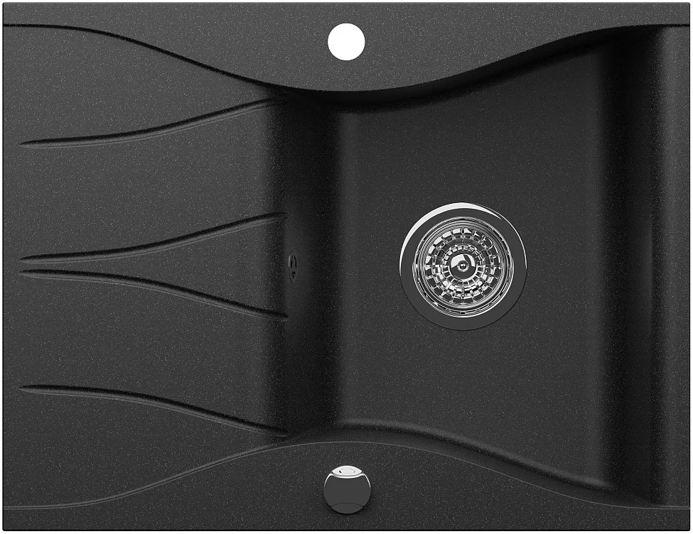 Zlewozmywak granitowy Kernau KGS O 4565 1B1D Black Metallic
