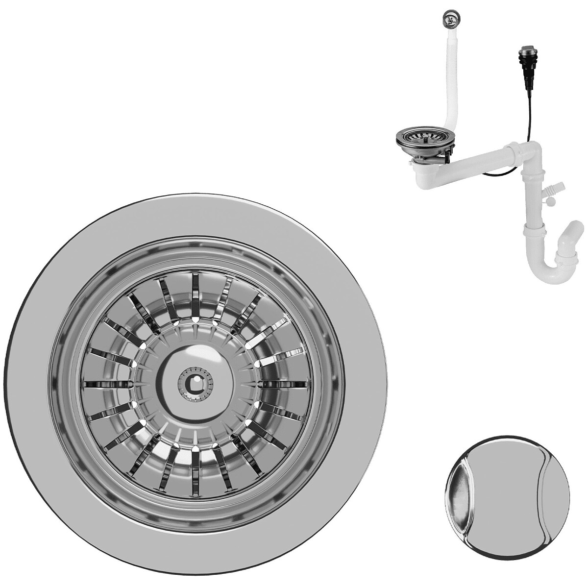 Komplet odpływowy Kernau KER-SS 1B Aut Silver