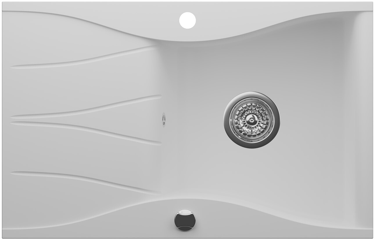 Zlewozmywak granitowy Kernau KGS O 6078 1B1D Pure White
