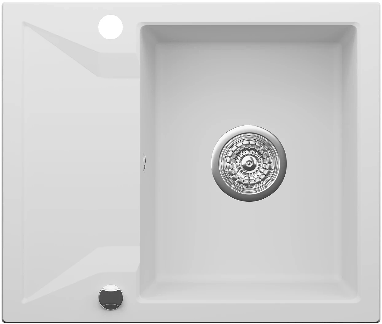 Zlewozmywak granitowy Kernau KGS J 4559 1B1D Pure White