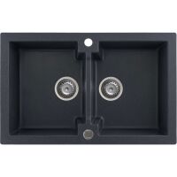 Zlewozmywak granitowy Kernau KGS A 80 2B Black Metallic