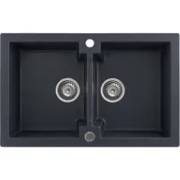 Zlewozmywak granitowy Kernau KGS A 80 2B Black Metallic