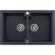 Zlewozmywak granitowy Kernau KGS A 80 2B Black Metallic