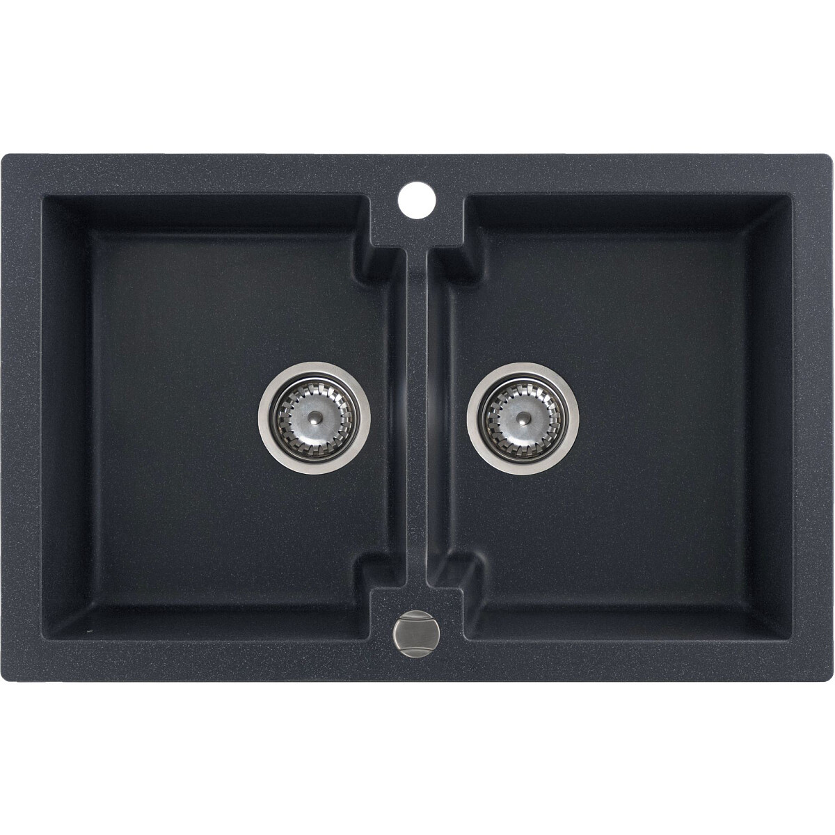 Zlewozmywak granitowy Kernau KGS A 80 2B Black Metallic
