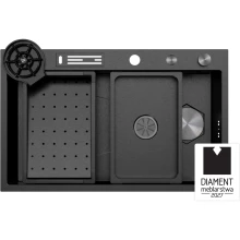 Zlewozmywak stalowy Kernau KSSF 80 1B Gun Metal