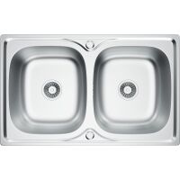 Zlewozmywak stalowy Kernau KSS N 80 2B Satin