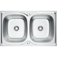 Zlewozmywak stalowy Kernau KSS N 80 2B Satin