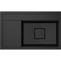 Zlewozmywak granitowy Kernau KGS R 5080 1B1D P Deep Black