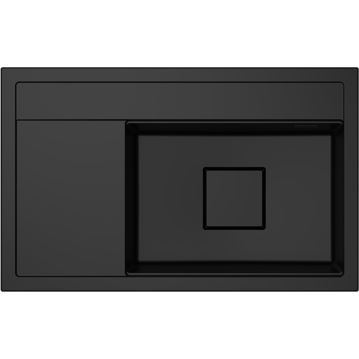 Zlewozmywak granitowy Kernau KGS R 5080 1B1D P Deep Black