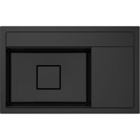 Zlewozmywak granitowy Kernau KGS R 5080 1B1D L Deep Black