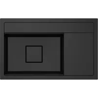 Zlewozmywak granitowy Kernau KGS R 5080 1B1D L Deep Black