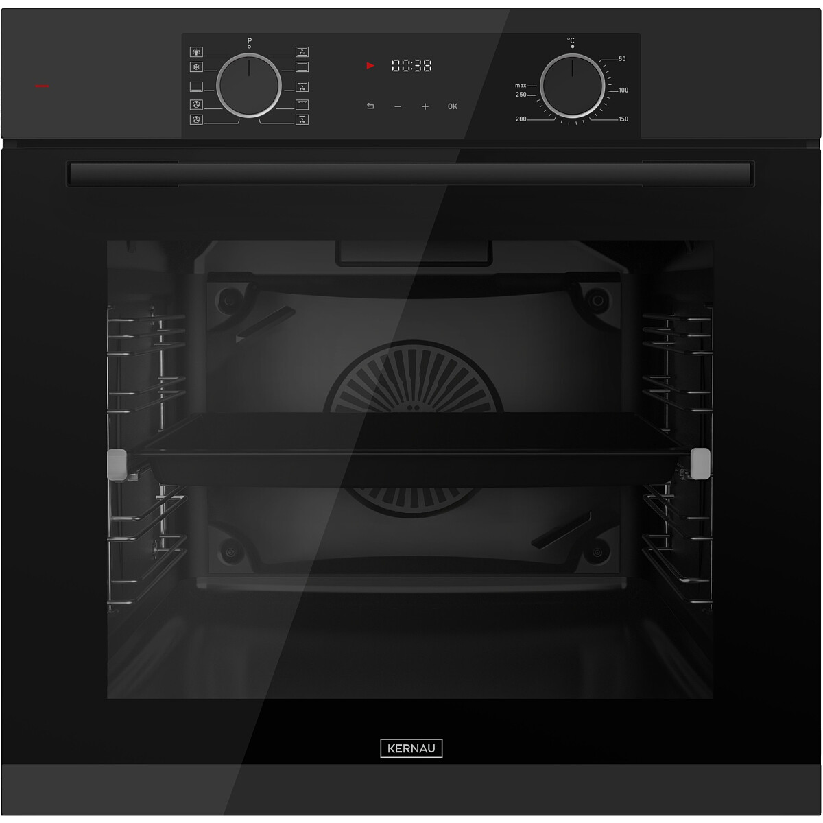 Piekarnik elektryczny Kernau KBO 1073.1 S PT Matt Black Termoobieg 3D Grill Czarny mat