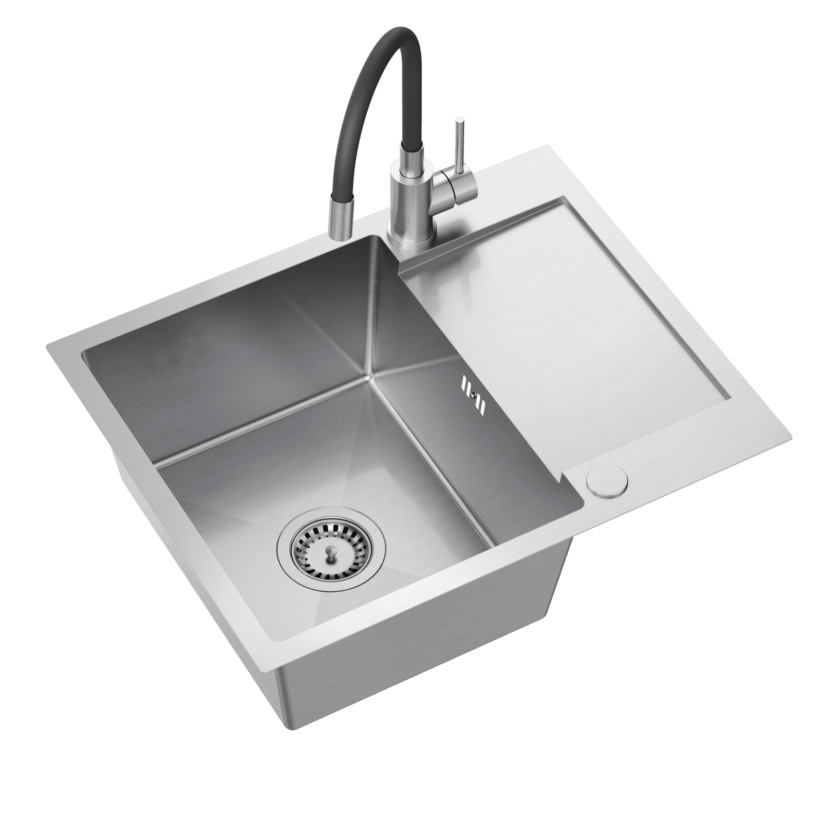  KGS A 4560 1B1D Black Metalllic Sink + KWT 30 Chrome